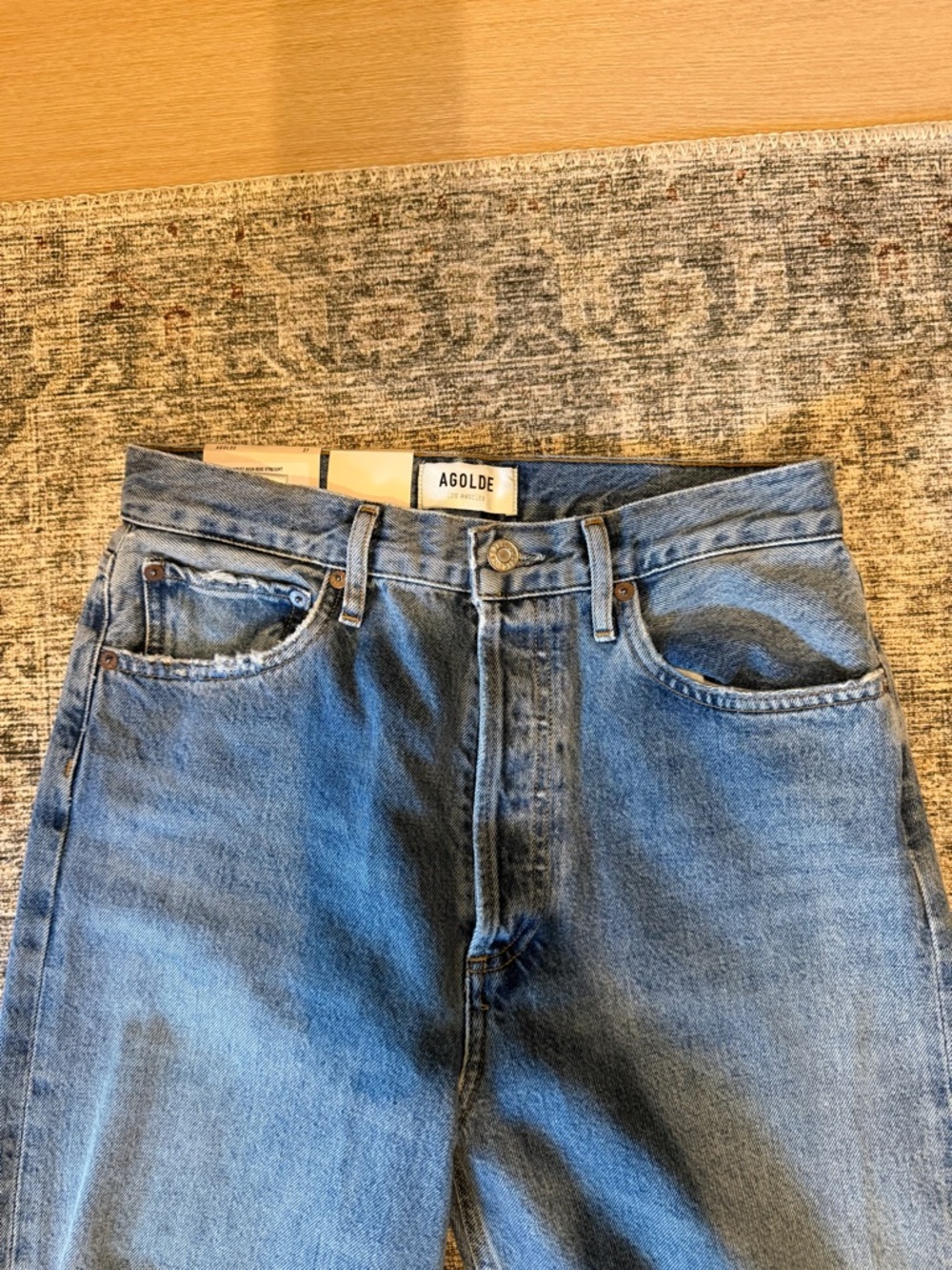 Agolde Light Blue Straight women’s Jeans